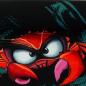 Preview: French Terry Panel ca. 85 cm Eddy the Crab Petrol by Thorsten Berger von Swafing